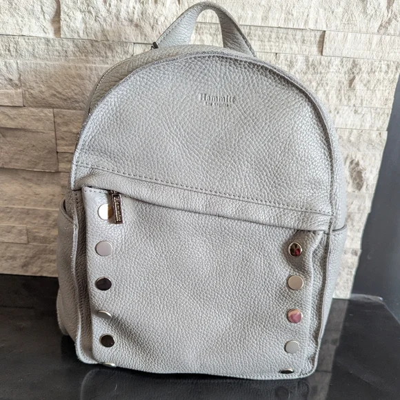Hammitt Gray Leather Backpack - Picture 1 of 6